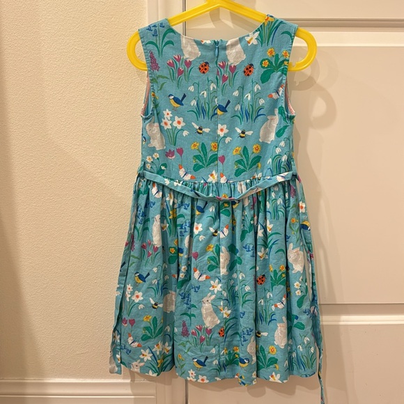 Mini Boden Blue Bunny Linen Dress Tulle Lined 6/7 - Picture 5 of 7